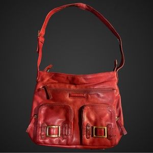STONE MOUNTAIN | Red Leather | Shoulder Bag | GUC